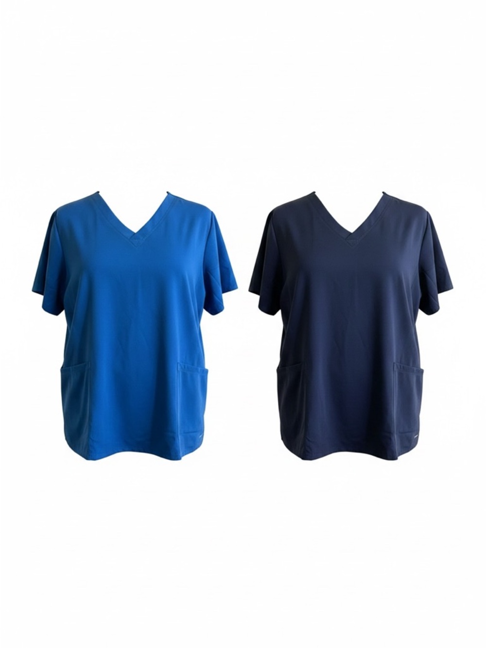 Healing  Hands  Royal Blue & Navy V-Neck Scrub Top 2 for 1 Price